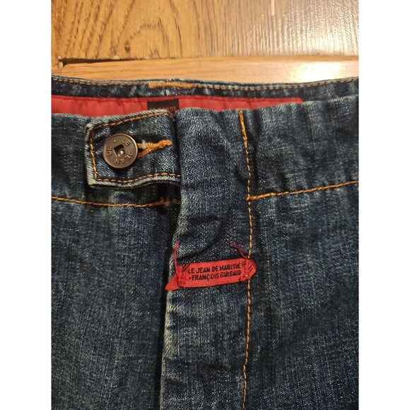 Vintage Marithe Francois Girbaud Baggy Jean Shorts Rare Green Double Strap Sz 40 - Picture 5 of 9